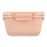 Ruime lunchbox met deksel en veilige sluiting Sagaform kleur rose paztel vierde weergave
