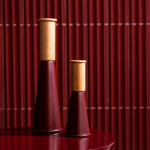 Grote conische molen van beukenhout Sagaform kleur donkerrood zevende weergave