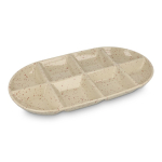 Handgemaakte keramische schaal met spikkeldesign Sagaform kleur beige