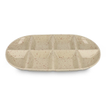 Handgemaakte keramische schaal met spikkeldesign Sagaform kleur beige tweede weergave