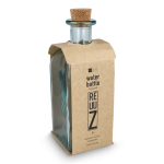 Vierkante glazen fles met anti-druppeldop 1 L, gemaakt in EU kleur doorzichtig vierde weergave