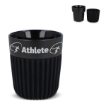 Mok met zwarte siliconen hoes 280 ml, in Europa gemaakt