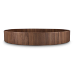 Dienblad van gecertificeerd hout met handgrepen kleur bruin tweede weergave