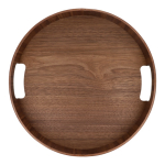 Dienblad van gecertificeerd hout met handgrepen kleur bruin vierde weergave