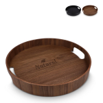 Dienblad van gecertificeerd hout met handgrepen