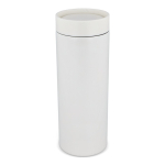 RVS thermosbeker to-go met 360° lekvrije deksel 400 ml kleur wit