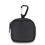 Oordopjeshoesje met karabijnhaak en ritssluiting kleur zwart tweede weergave