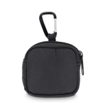 Oordopjeshoesje met karabijnhaak en ritssluiting kleur zwart derde weergave