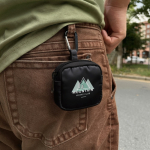 Oordopjeshoesje met karabijnhaak en ritssluiting kleur zwart zesde weergave