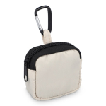 Oordopjeshoesje met karabijnhaak en ritssluiting kleur beige