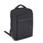 Laptoprugzak van kunstleer met trolleyband 15,6'' kleur zwart tweede weergave