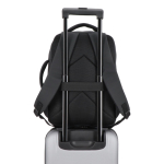 Laptoprugzak van kunstleer met trolleyband 15,6'' kleur zwart zesde weergave