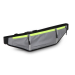 Reflecterende heuptas voor hardlopers met rits en mesh kleur grijs