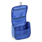 Toilettas van gerecycled plastic met binnenhaak en handvat kleur blauw tweede weergave