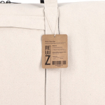 Reistas van katoen en polyester met voorvak en zijvak kleur beige zesde weergave