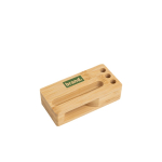 Multifunctionele standaard van bamboe met geluidsversterker