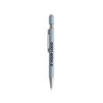 Aluminium pen met spinner en touchpunt, blauwe inkt