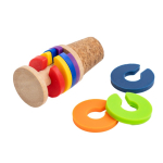 Kurkstop voor fles met gekleurde markeerringen voor glazen