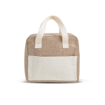 Koeltas met korte handgrepen en stevige aluminium isolatie 4 kg kleur beige