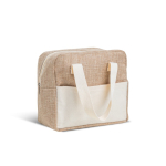 Koeltas met korte handgrepen en stevige aluminium isolatie 4 kg kleur beige