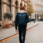 Oprolbare rugzak met PU-coating en laptopvak 15,6''