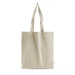 Gerecyclede katoen melange tas met lange hengsels, tot 8 kg kleur olijfgroen