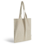 Gerecyclede katoen melange tas met lange hengsels, tot 8 kg kleur olijfgroen