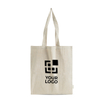 Gerecyclede katoen melange tas met lange hengsels, tot 8 kg