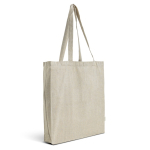 Tas van gerecycled katoen melange met hengsels 150 g/m²