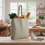 Tas van gerecycled katoen melange met hengsels 150 g/m²