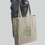 Tas van gerecycled katoen melange met hengsels 150 g/m²