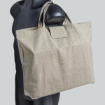 Opvouwbare katoenen tas met bodemvouw en hengsels 150 g/m²