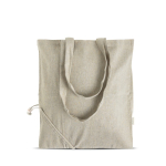 Opvouwbare tas van katoen melange met hengsels 150 g/m² kleur olijfgroen