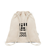 Katoenen koordrugzak, met ook gerecycled plastic 140 g/m2