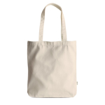 Tas van gerecycled katoen en plastic met hengsels 310 g/m² kleur beige