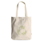 Tas van gerecycled katoen en plastic met hengsels 310 g/m²