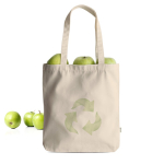 Tas van gerecycled katoen en plastic met hengsels 310 g/m²