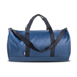 Stevige sport- of weekendtas met coating van kunstleer kleur marineblauw