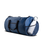 Stevige sport- of weekendtas met coating van kunstleer kleur marineblauw