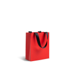 Premium papieren tas met matte afwerking en handvaten 4kg kleur rood