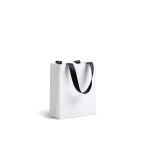 Premium papieren tas met matte afwerking en handvaten 4kg kleur wit