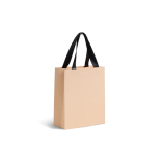 Premium papieren tas met matte afwerking en handvaten 4kg kleur beige