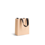 Premium papieren tas met matte afwerking en handvaten 4kg kleur beige