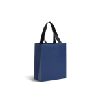 Premium papieren tas met matte afwerking en handvaten 4kg kleur marineblauw