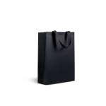 Premium papieren tas met matte afwerking en handgrepen 7kg kleur zwart