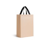 Premium papieren tas met matte afwerking en handgrepen 7kg kleur beige
