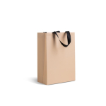 Premium papieren tas met matte afwerking en handgrepen 7kg kleur beige