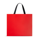 Premium matte papieren tas met zijvouw en handgrepen 9kg kleur rood
