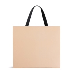 Premium matte papieren tas met zijvouw en handgrepen 9kg kleur beige
