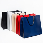 Premium matte papieren tas met zijvouw en handgrepen 9kg